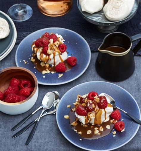 Meringues With Hazelnuts Butterscotch And Raspberries Recipe