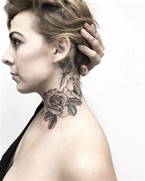 Sizzling Women Neck Tattoos 2019 Collection Media Democracy Neck