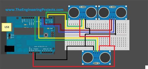 Interfacing Of Multiple Ultrasonic Sensor With Arduino The Engineering Projects