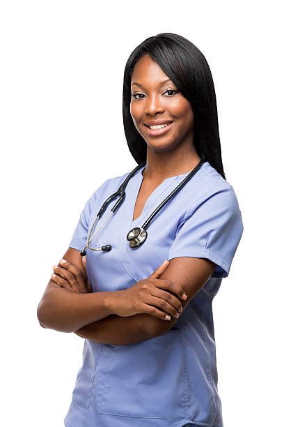 African American Nurse On White Stock Photos Pictures And Royalty Free