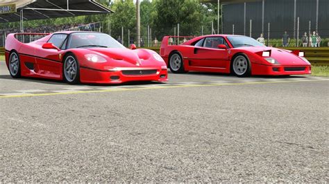 Ferrari F50 Vs Ferrari F40 At Monza Full Course Youtube