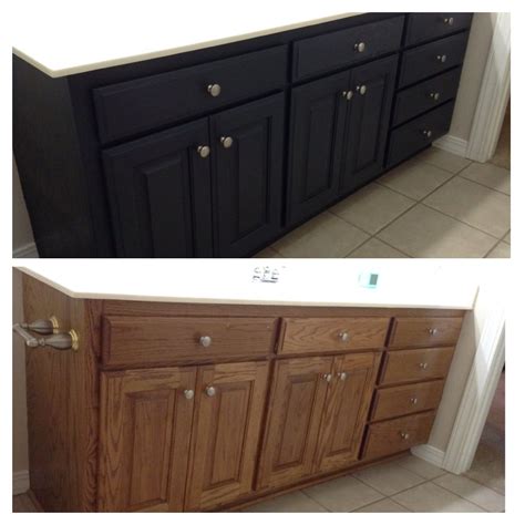 Last month i shared with you my first chalk paint project (ikea hack table project here) and today i am here to tell you that chalk paint is addicting! Step 1 of bathroom update, Chalk Paint cabinets. DONE ...