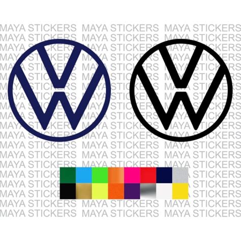 Select A Color 2x Volkswagen Logo 3 New Car Window Vinyl Decal Sticker