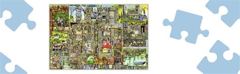 New Ravensburger Bizarre Town 5000 Pc Puzzle By Colin Thompson Town
