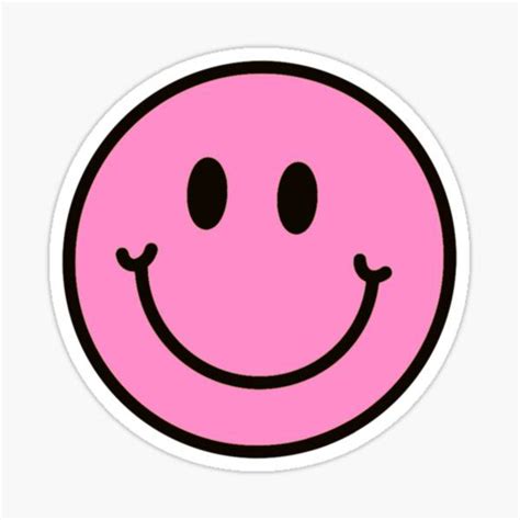Pink Smiley Face Sticker By Andiegras Redbubble En 2021 Pegatinas Bonitas Pegatinas