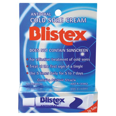Buy Blistex Antiviral Cold Sore Cream 5g Alive Pharmacy Warehouse