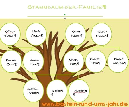 Familienstammbaum stammbaum vorlage zum ausdrucken from www.edrawsoft.com. Stammbaum Vorlage - Basteln rund ums Jahr