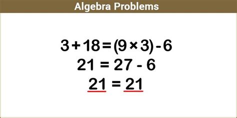 Algebra Problems Algebra Problems With Formulas And Examples