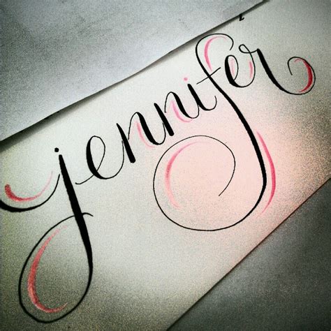 Calligraphy With Shaded Pink Accent Color Surrounding Text Pink Black