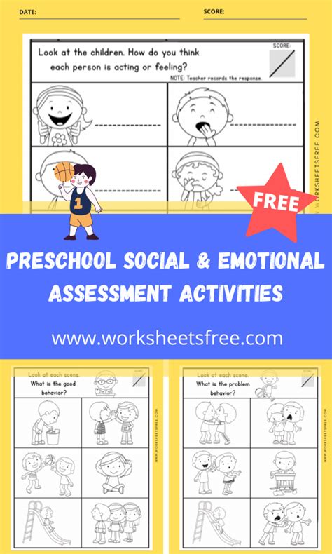 Preschool Social And Emotional Assessment Activities Worksheets Free