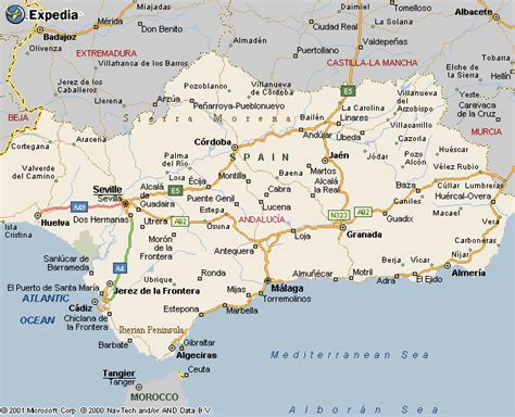 Mapa Andaluzia Espanha Mapa