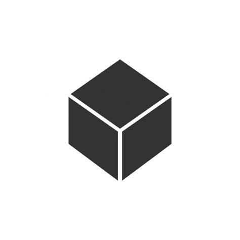 Black Cube Logos Geometry Minimal Logo Concept Black Cube Vector