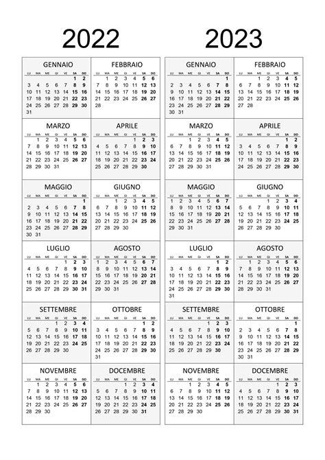 Calendario 2022 2023 Calendario Su