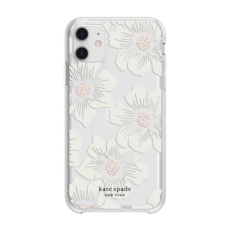 Kate Spade Protective Hardshell Case Hollyhock Floral Clear For Iphone