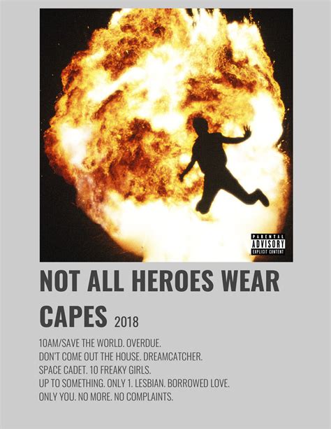 Not All Heroes Wear Capes Music Album Cover Music Poster Ideas