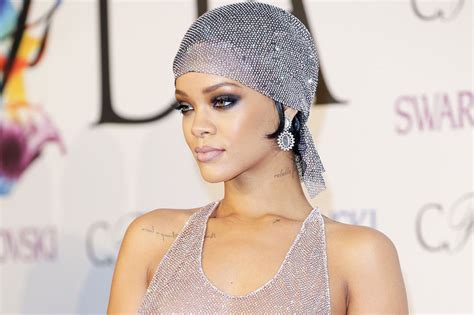 Rihanna Nearly Bares All In Sparkling See Through Gown At The 2014