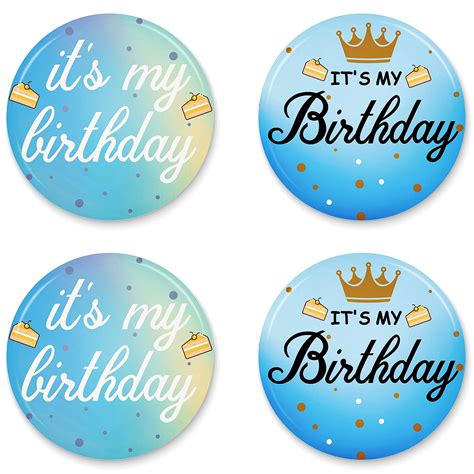 Buy Vdsow Its My Birthday Badge 4 Packs Personalised Birthday Badges