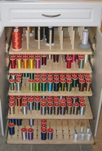 What kind of screws are in a thread cabinet? Pin by Debbie Pittman on Sewing Rooms | Sewing room design ...