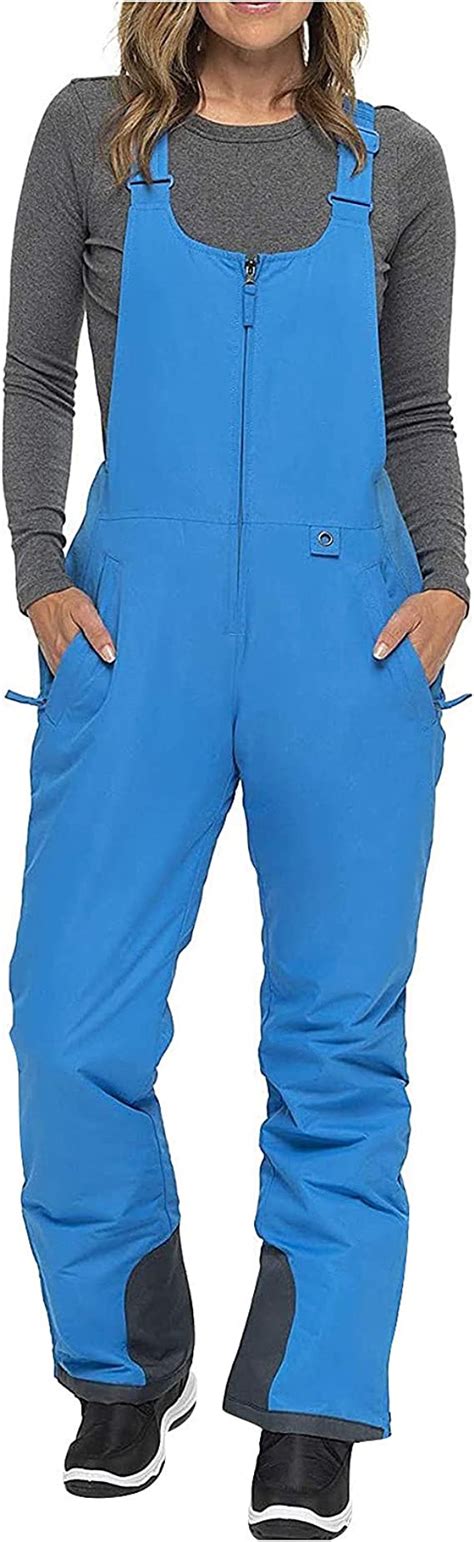 Amazon Com Fengsz Women S Insulated Bib Overalls Solid Color Pocket