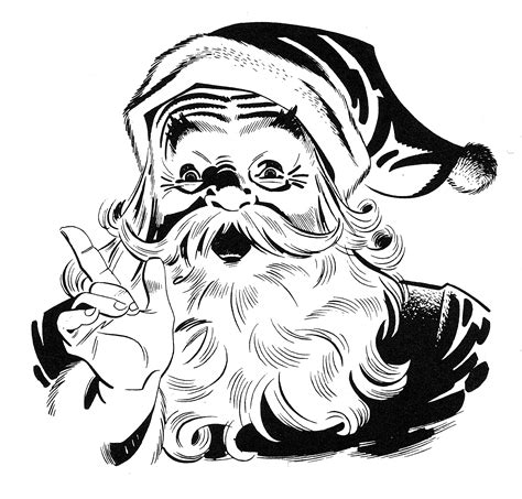Public Domain Vintage Santa Claus Free Clip Art