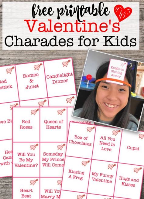 Valentines Day Games Free Printable Charades Heads Up Game For Kids
