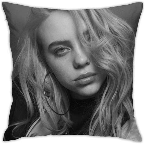 Billie Eilish Polyester Plush Comfy Animated Square Pillow Case 18x18 Home