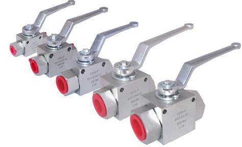 2 3 Way Hydraulic Ball Valve 1 Bsp 500 Bar With Mounting Holes