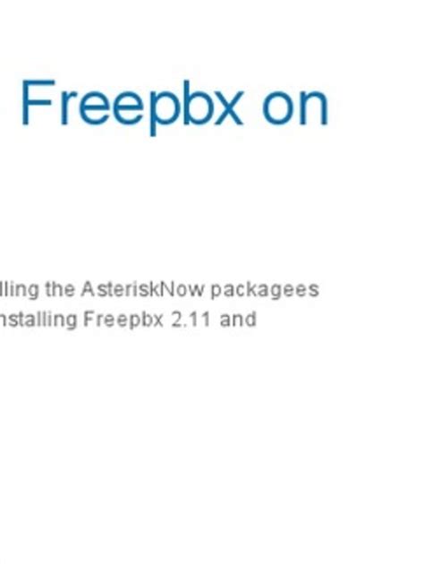 Asteriskonvps How To Install Asterisknow With Freepbx On Centos 6 Vps Pdf