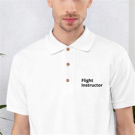 Mens Premium Pilot Polo Shirt Flight Instructor Shirt Etsy