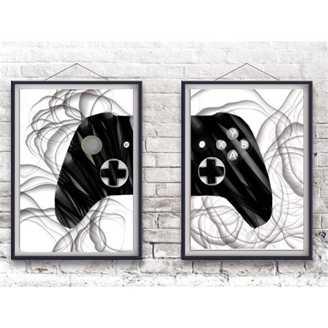 Set Of Two Prints Xbox Prints Xbox Decal Xbox Wall Art Etsy