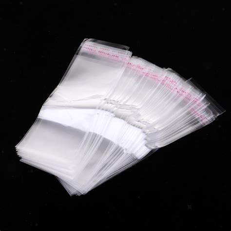 100 Clear Cellophane Cello Bags Plastic Opp Self Adhesive Peel Seal For