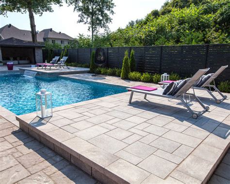 This unique color of the champlain gray gives this patio a nice touch. Techo Bloc Blu 60 Paver Ideas, Pictures, Remodel and Decor
