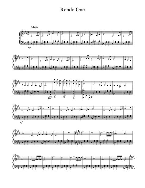 Example Of Rondo Sheet Music For Piano Solo