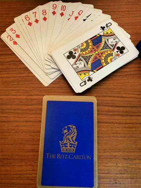 Ritz Carlton Standard Playing Card Deck In Original Blue Etsy
