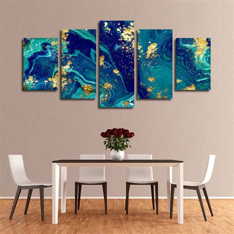 Liquid Marble Multi Panel Canvas Wall Art Elephantstock