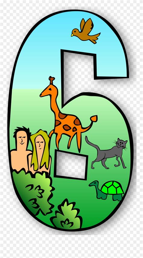 Number 6 Creation Day Clip Art Library