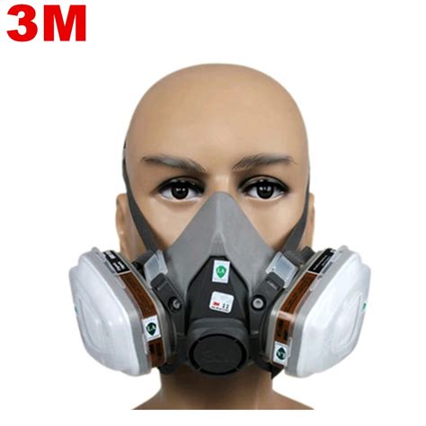 3m New Half Face Gas Mask With Anti Fog Glasses N95 Chemical Dust Mask Filter Breathing