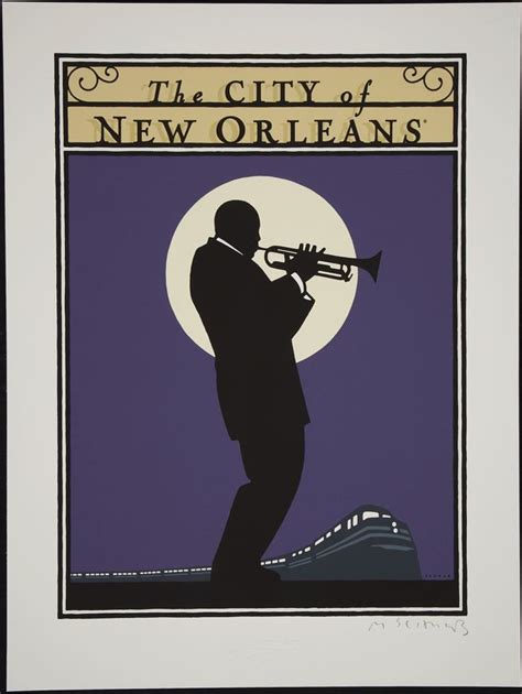 Amtrak City Of New Orleans Michael Schwab New Orleans Orleans Poster
