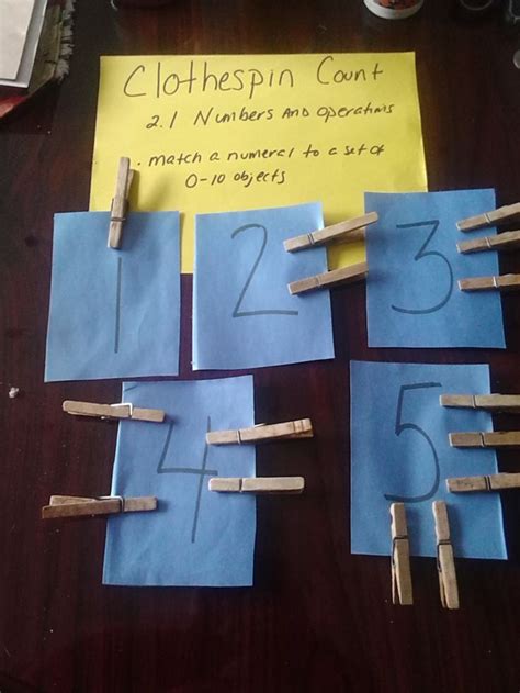 Clothespin Number Match Children Count Out And Clip The Number Of