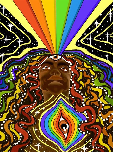 Cosmic Unfolding Third Eye Rainbow Consciousness Psychedelic Etsy