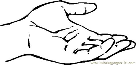 Are there printable coloring pages to print and color? Palm Up Left 4 Coloring Page - Free Body Coloring Pages ...
