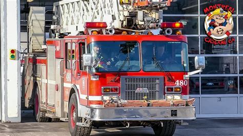 montréal montréal fire department sim pumper 264m and ladder 480 464 responding in lachine