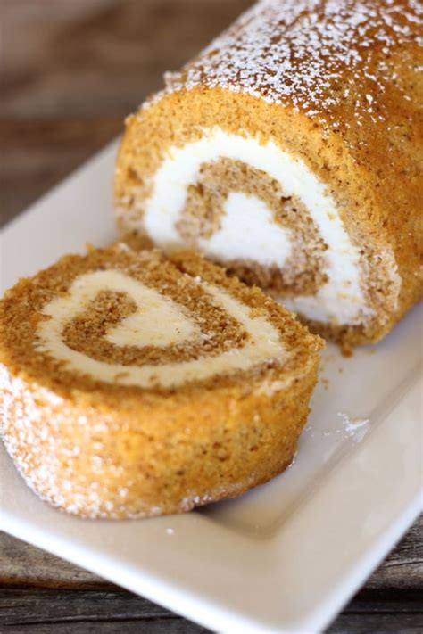 This homemade pumpkin roll recipe yields a moist and soft spiced pumpkin cake with a thick layer of cream cheese frosting that's. Pumpkin Roll With Maple Cream Cheese Filling Recipe | Just A Pinch Recipes