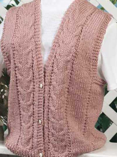 Download free knitted vest patterns, gather your supplies and start stitching today. Pretty in Pink II Free Knitted Vest Pattern from Annie's ...