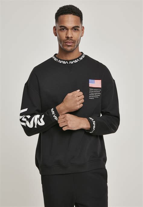 Nasa hoodie kapuzenshirt pullover apollo raumfahrt weltall space mond the worm. Mister Tee Nasa Oversize Crewneck Herren Pullover Schwarz ...