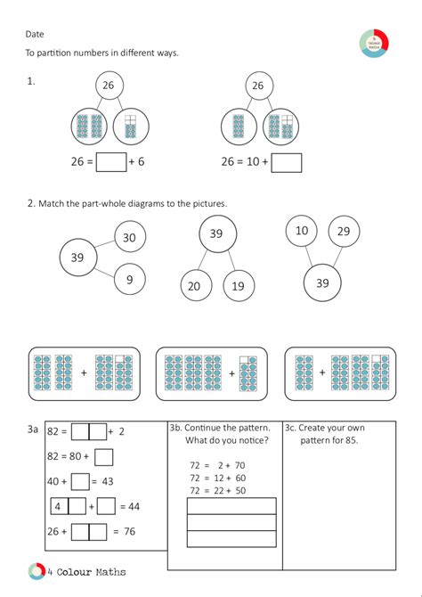 Partitioning And Ordering Numbers Worksheets Ks2