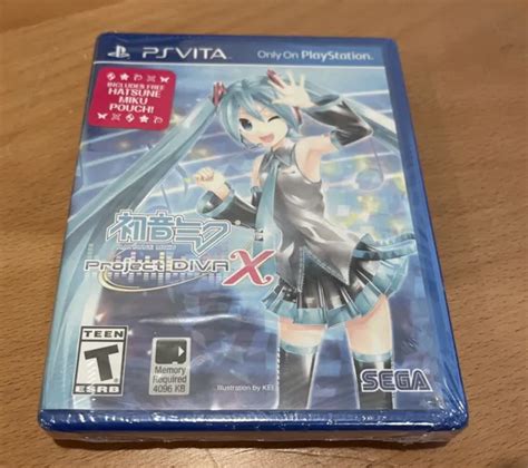 Hatsune Miku Project Diva X With Hatsune Miku Pouch Ps Vita Game New