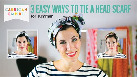 3 easy ways to tie a head scarf hair tutorial youtube