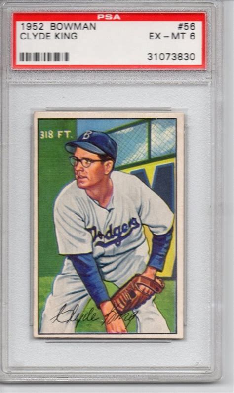 Auction Prices Realized Baseball Cards 1952 Bowman Clyde King
