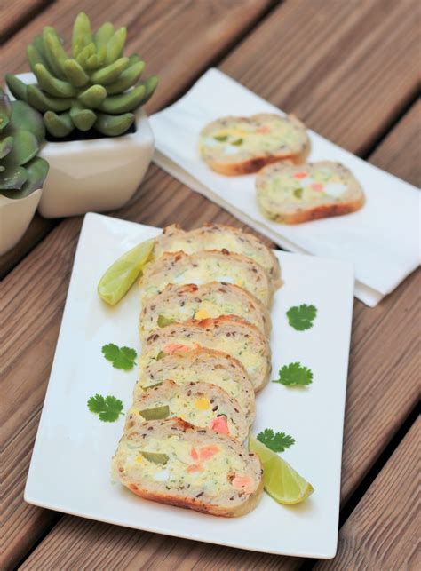 Baguette farcie au saumon fumé citron vert et coriandre
